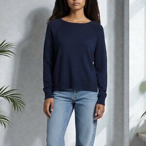 Lauren Ralph Lauren Womens PM Blue Wool Cashmere Sweater Petite Medium